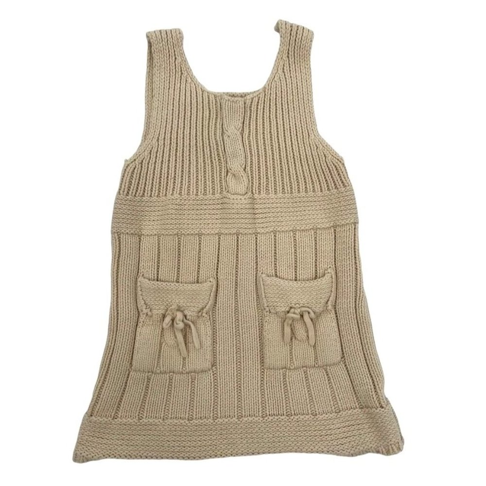 EST 1989 Place 3T Knit Jumper in Oatmeal 2 Pockets Cotton Blend Back to School